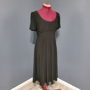 Julian Taylor Black Dress Short Sleeve Tie Back